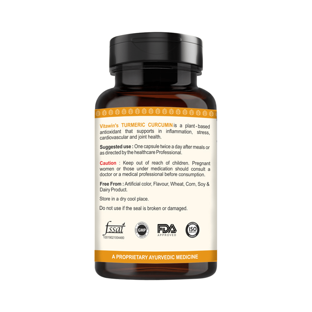 Vitawin Turmeric Curcumin Vegetarian Capsule - Image 2