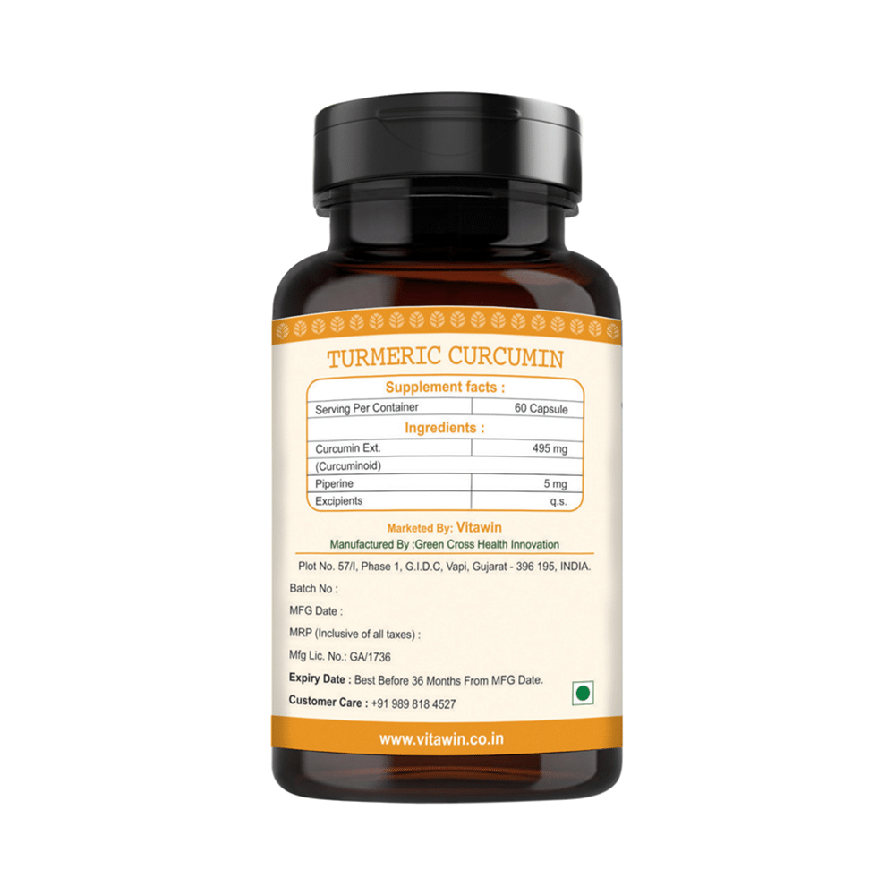 Vitawin Turmeric Curcumin Vegetarian Capsule - Image 3