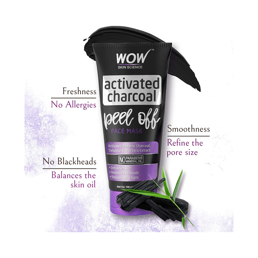 WOW Skin Science Activated Charcoal Peel Off Face Mask - Image 3