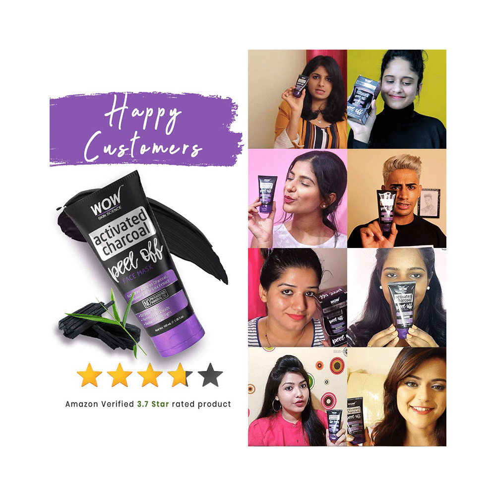WOW Skin Science Activated Charcoal Peel Off Face Mask - Image 6