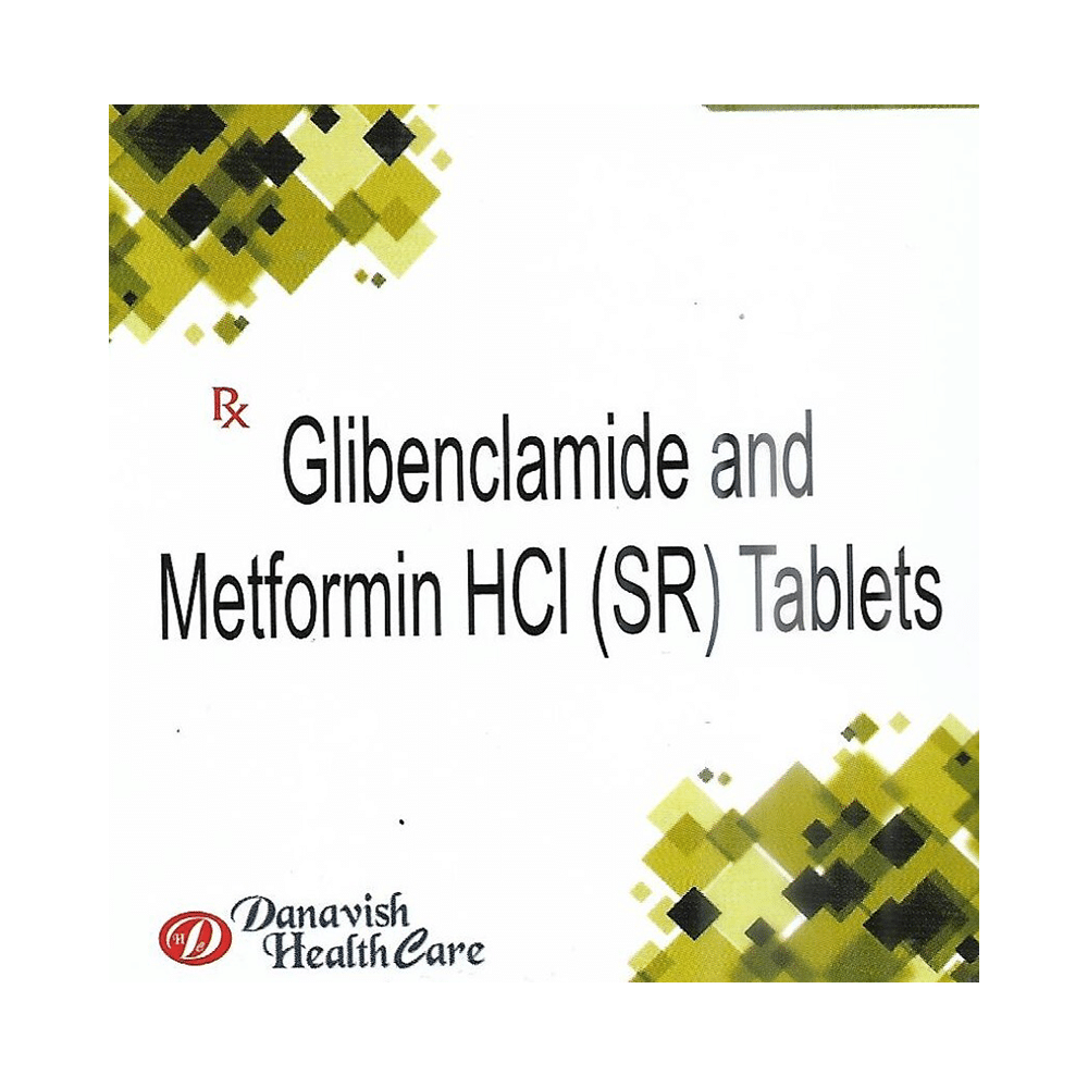 Danavish Glibenclamide+Metformin 5mg/500mg Tablet SR - Image 1