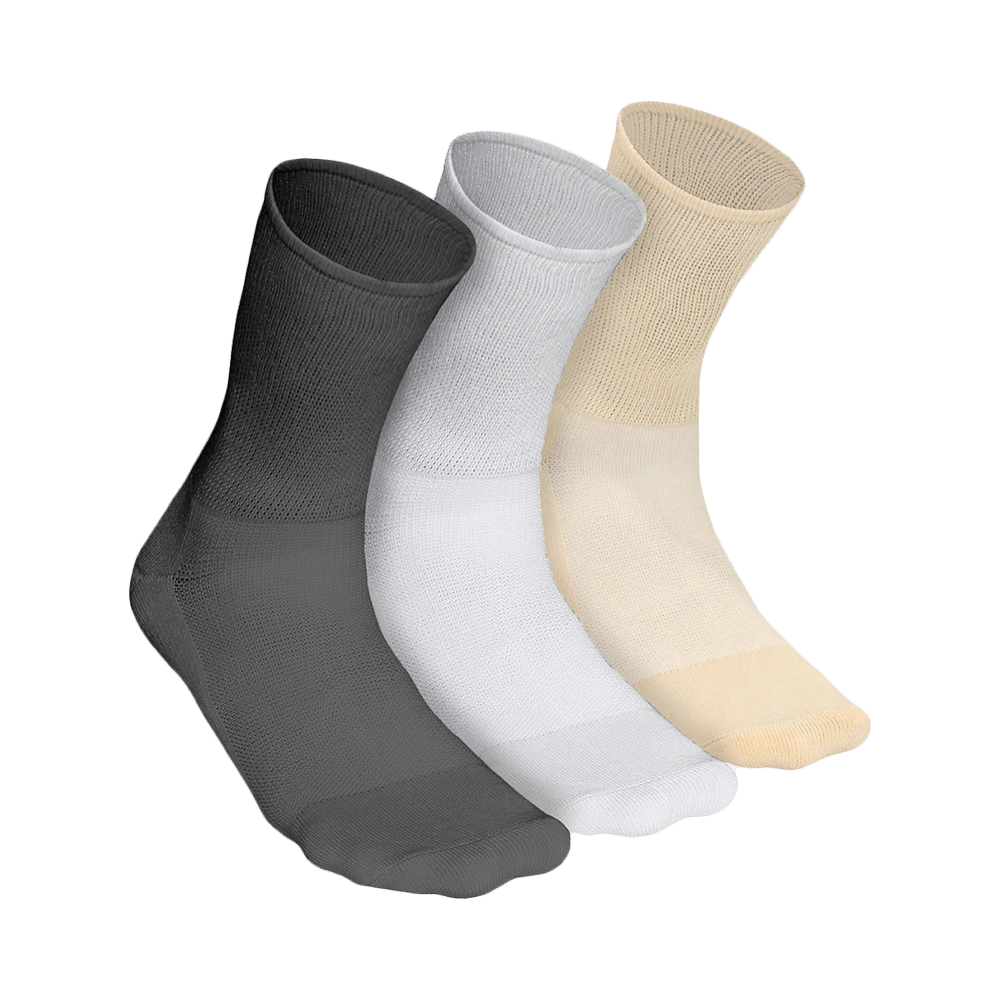 Heelium Diabetic Bamboo Socks Grey, Beige, White Free Size