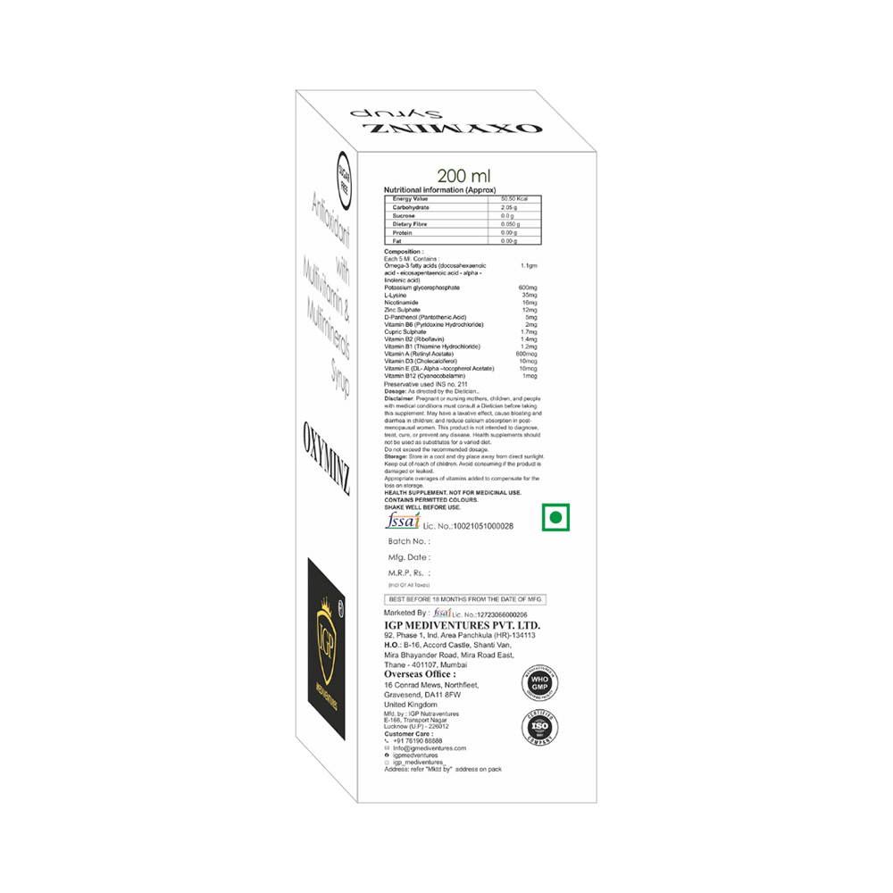 IGP Mediventures Oxyminz Syrup - Image 2