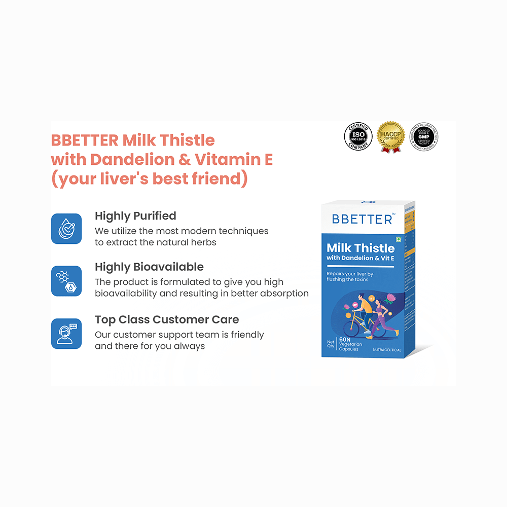 BBetter Milk Thistle with Dandelion & Vitamin E Capsule - Image 5