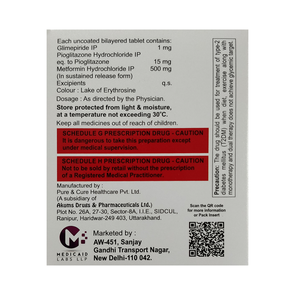 Glimecaid-MP 1 Tablet SR - Image 2