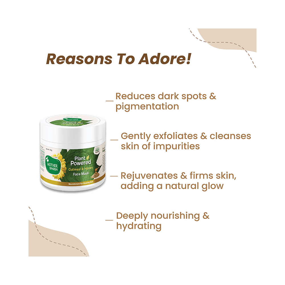 Mother Sparsh Plant Powered Face Mask Oatmeal & Honey - Image 3