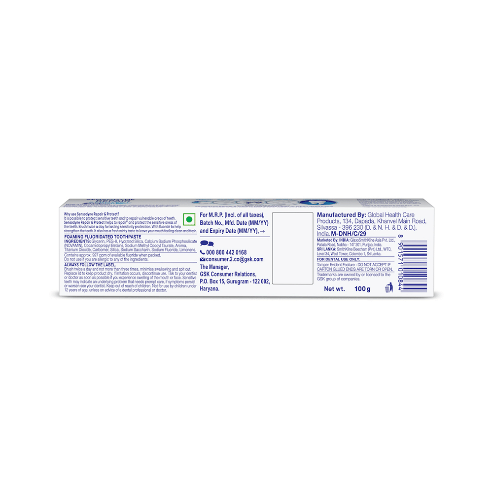 Combo Pack of Sensodyne Repair & Protect Sensitive Toothpaste (100gm) & Sensodyne Deep Clean Toothbrush - Image 3
