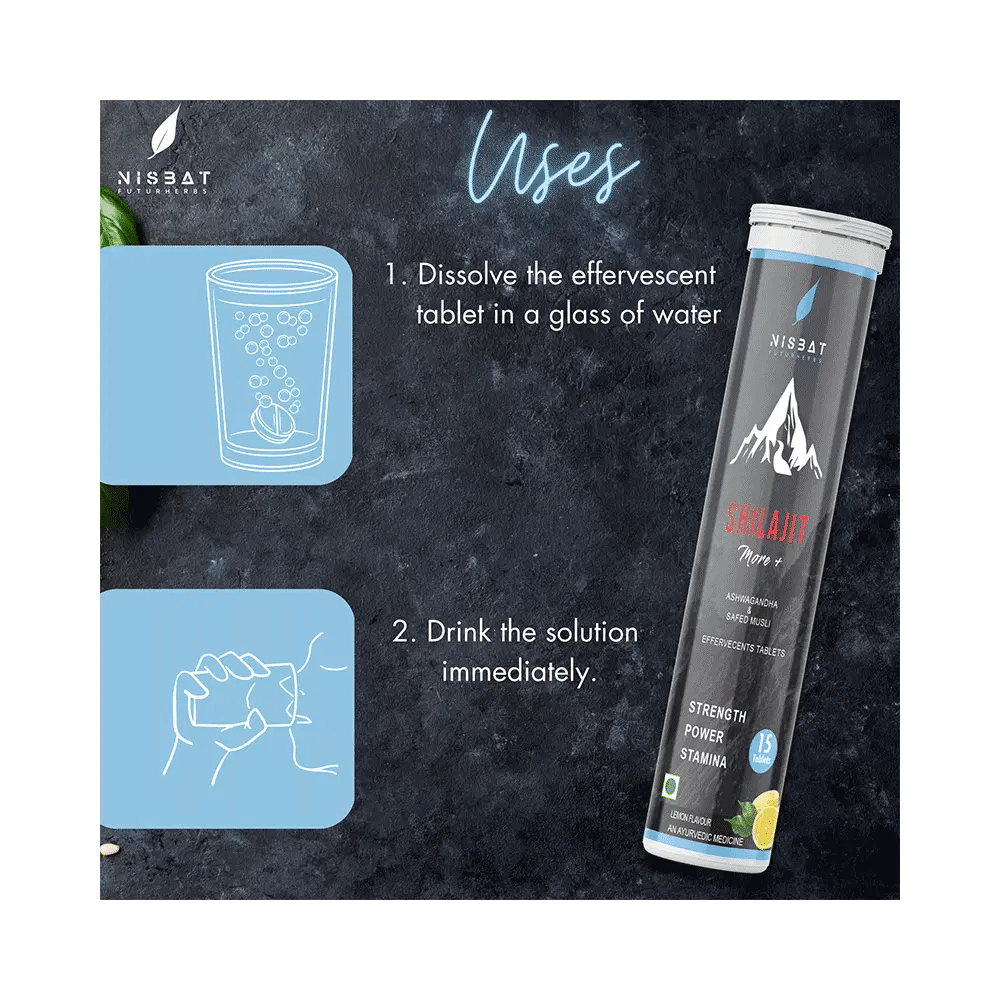 Nisbat Futurherbs Shilajit more+ Effervescent Tablet Lemon - Image 5