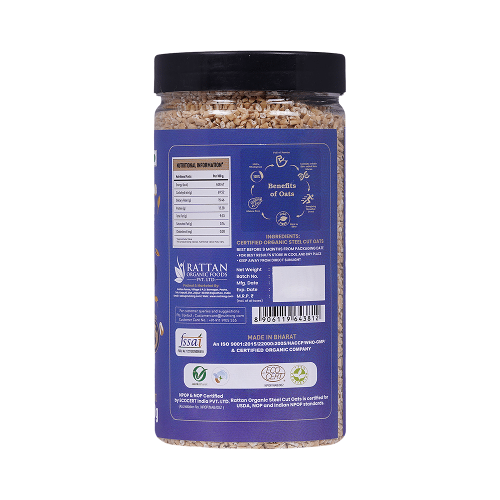 Nutriorg Certified Organic Steel Cut Oats - Image 2
