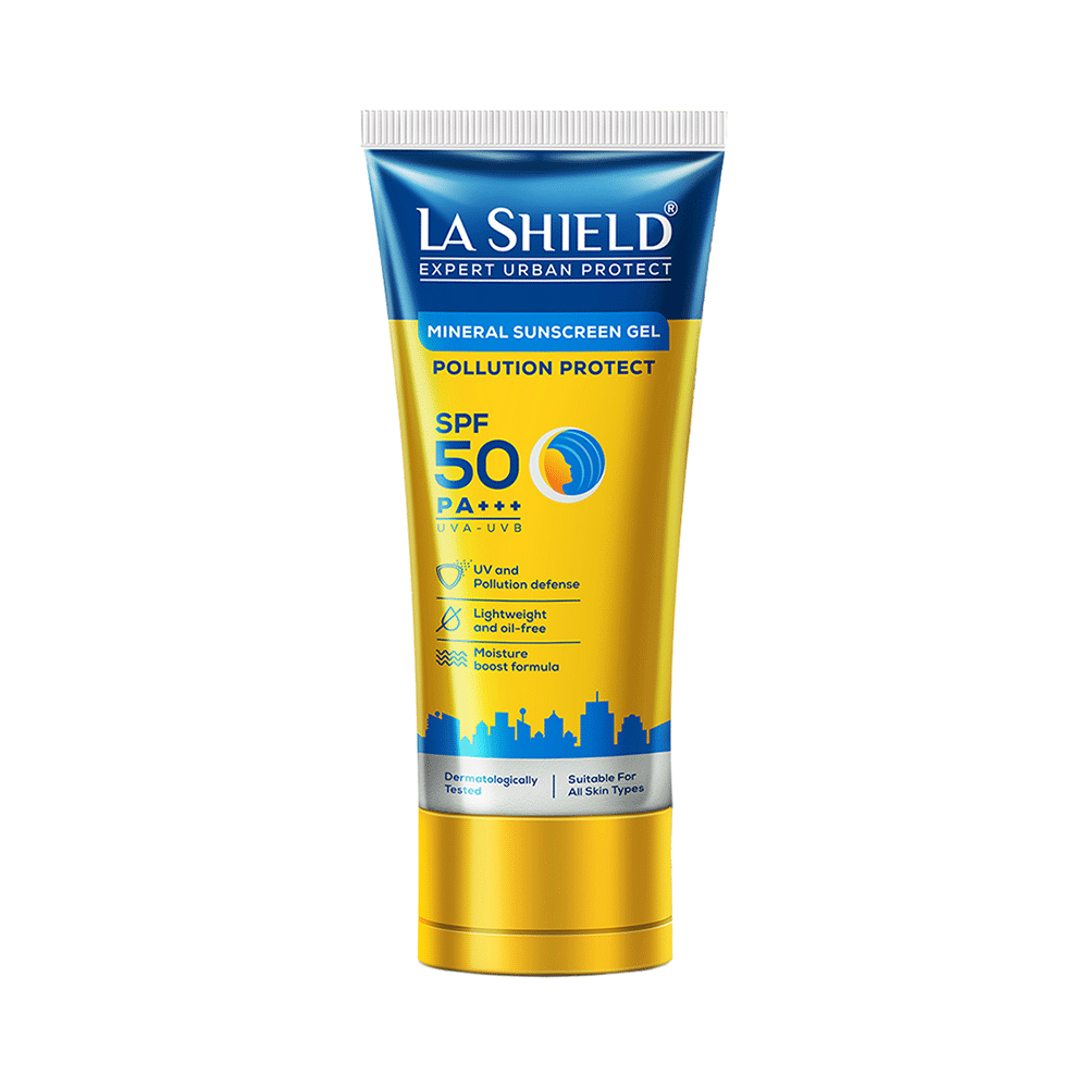 La Shield Expert Urban Protect Mineral Sunscreen Gel | UVA/UVB Protection | Paraben-Free | SPF 50