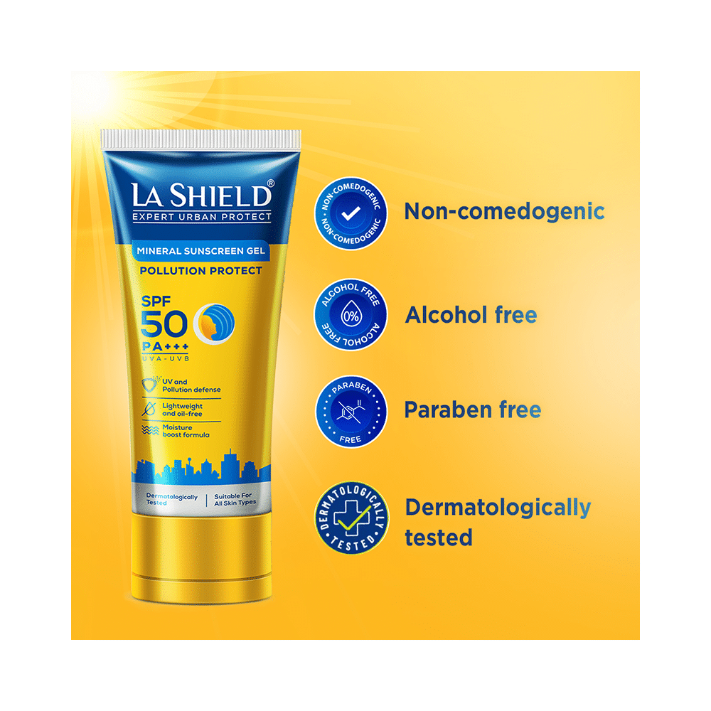 La Shield Expert Urban Protect Mineral Sunscreen Gel | UVA/UVB Protection | Paraben-Free | SPF 50 - Image 6