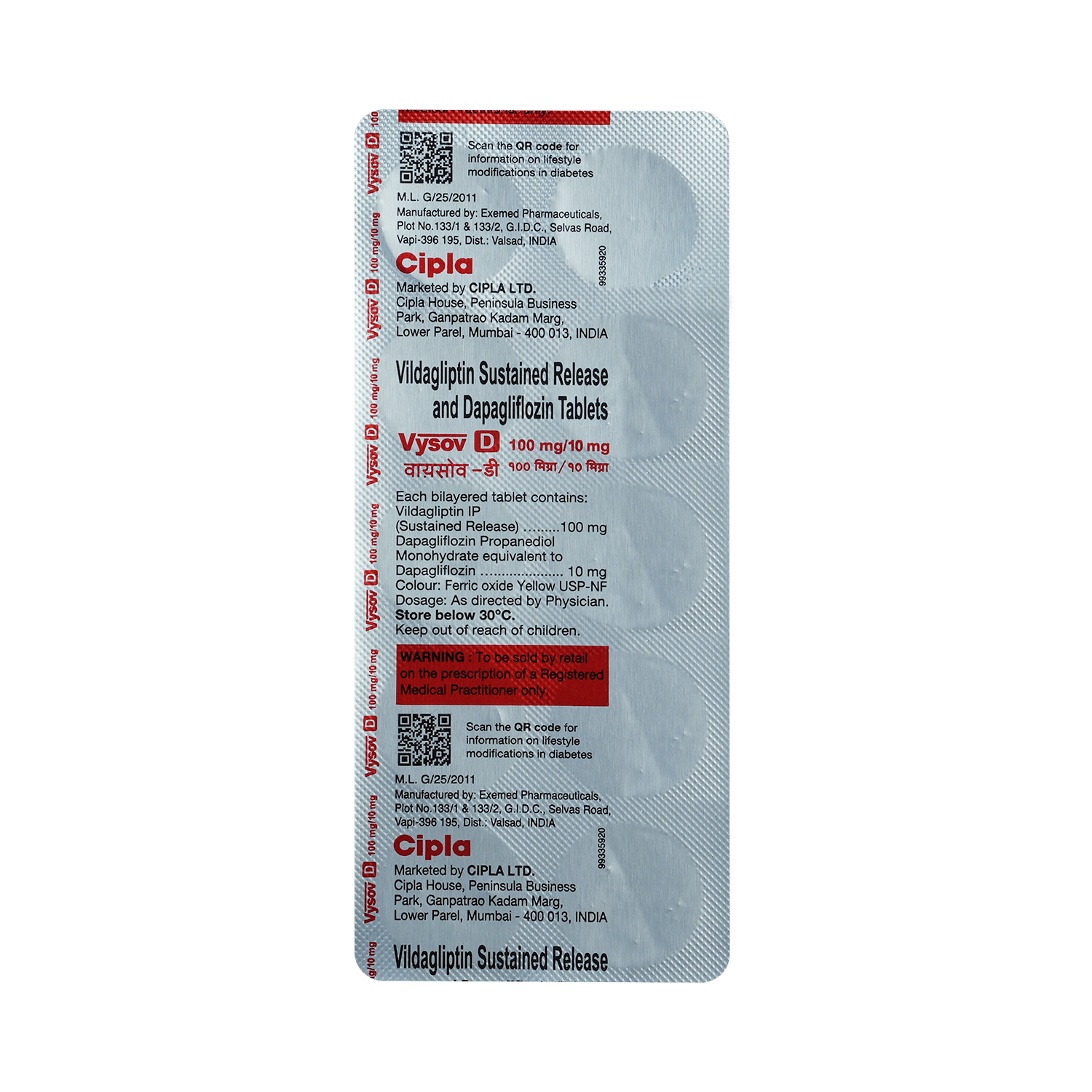 Vysov D 10mg/100mg Tablet SR - Image 6