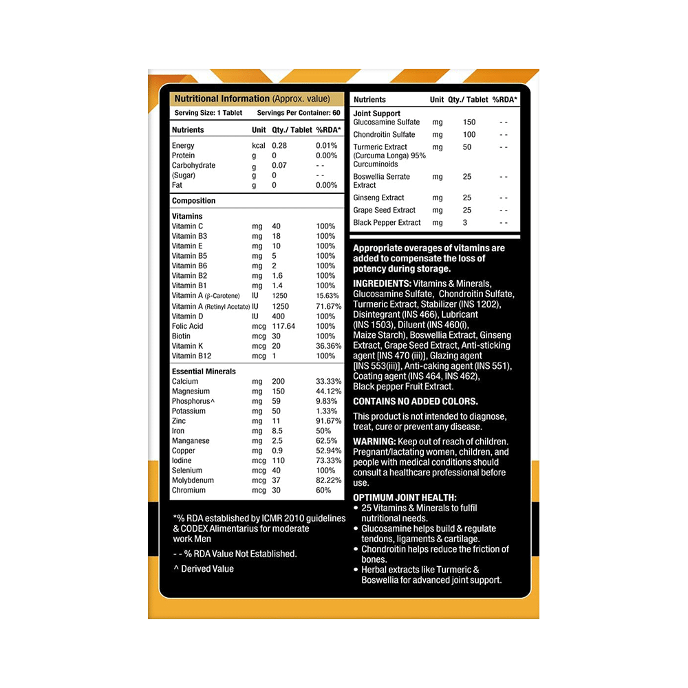 MuscleXP Joint Daily Vital One Daily Tablet - Image 3