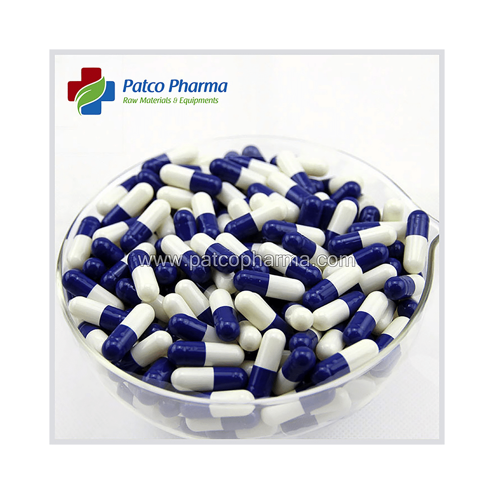 Patco Pharma Empty Hard Gelatin Capsule Size 00 Navy Blue and White - Image 2