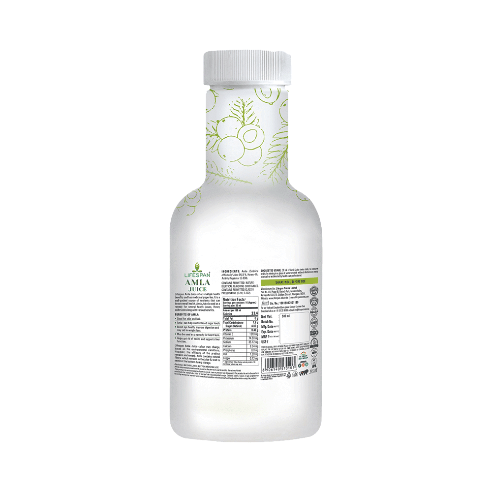 Lifespan Amla Juice with Honey | Immunity Boost | Organic & Natural Juice | No Added Sugar - Image 2
