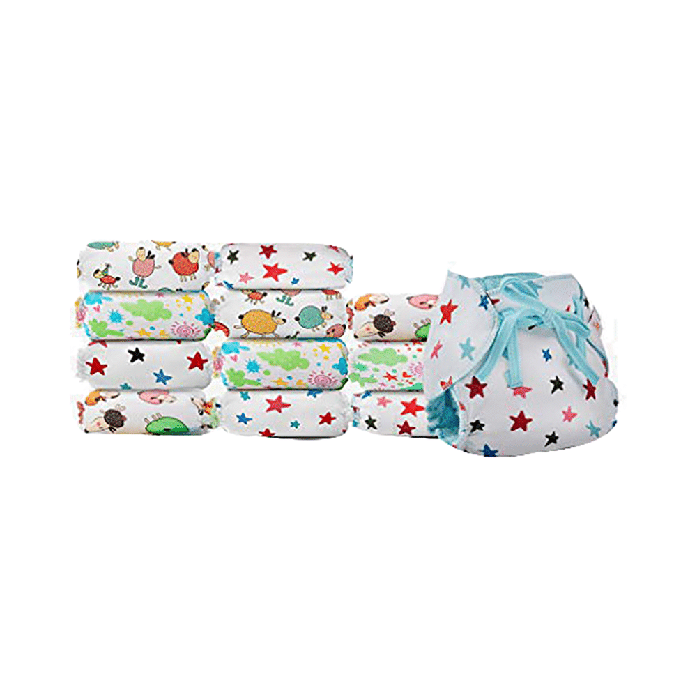 Superbottoms Organic Cotton Padded Dry Feel Langot/Nappy Size 0 Striking Whites