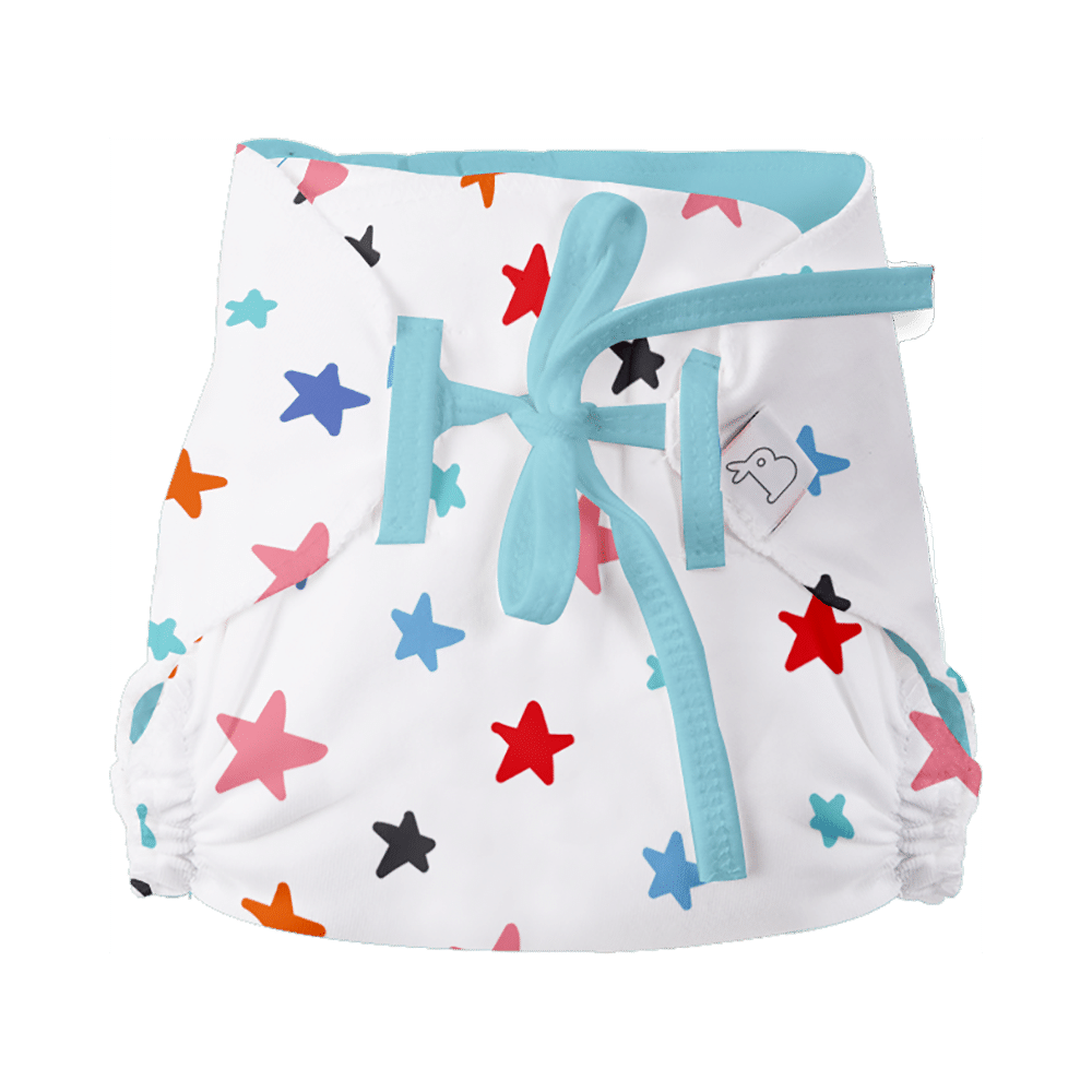 Superbottoms Organic Cotton Padded Dry Feel Langot/Nappy Size 0 Striking Whites - Image 4