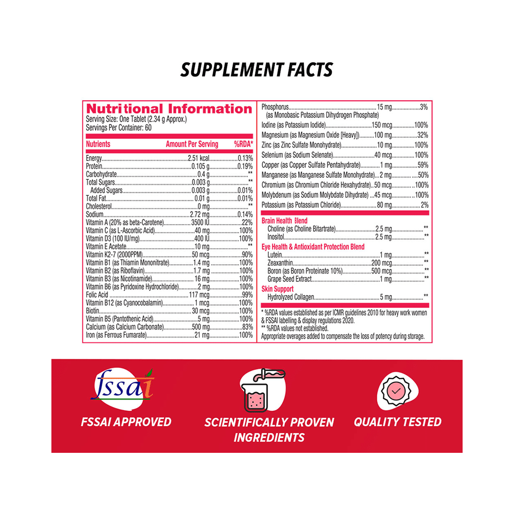 GNC Women's One Daily Multivitamin | For Overall Health & Wellness | Tablet - Image 4