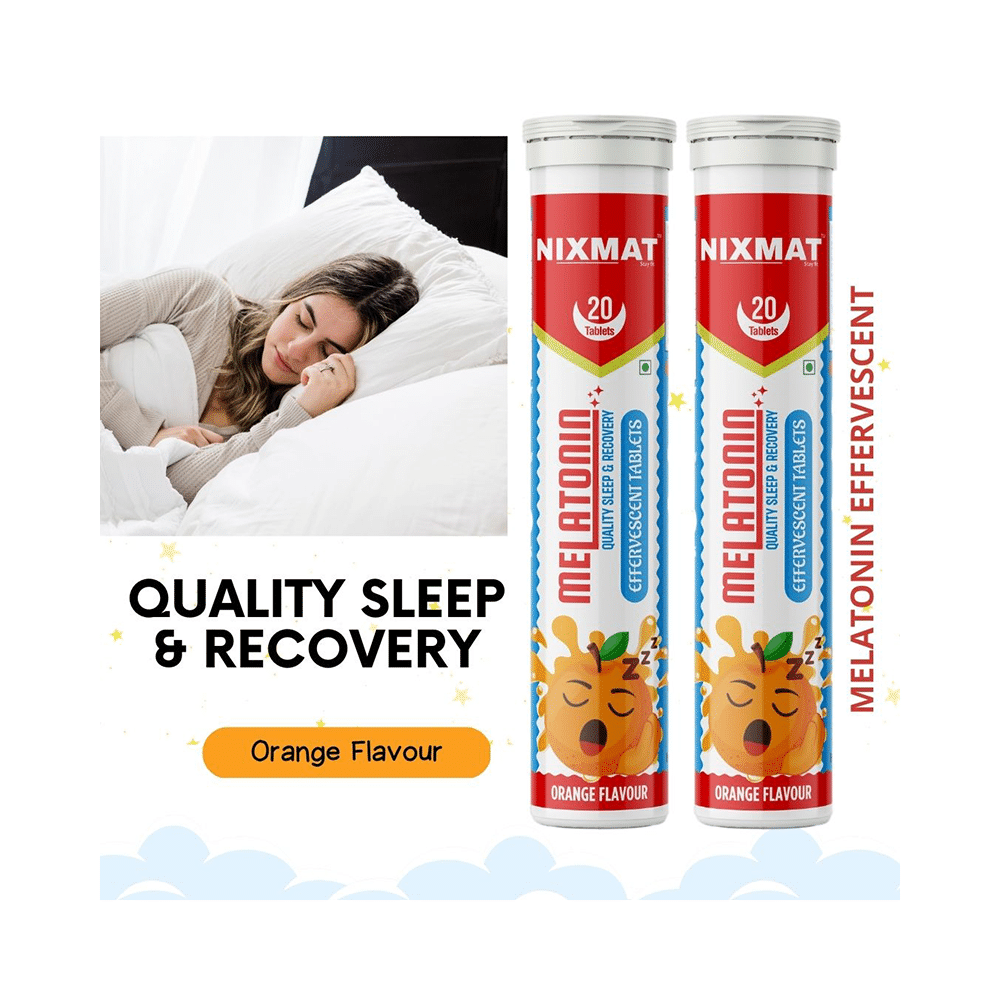 Nixmat Melatonin Effervescent Tablet (20 Each) Orange - Image 5