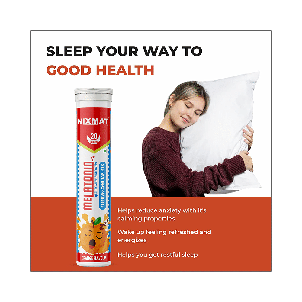 Nixmat Melatonin Effervescent Tablet (20 Each) Orange - Image 7
