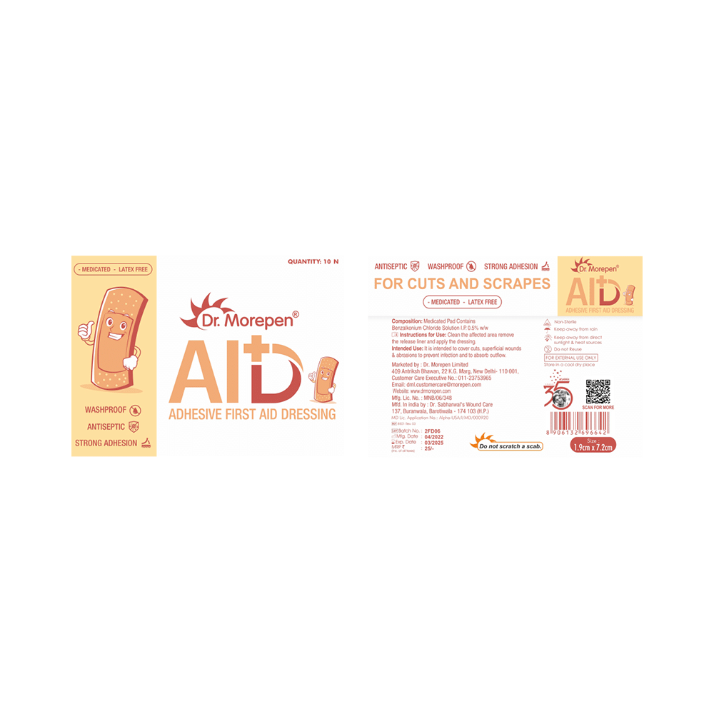 Dr. Morepen Aid Adhesive First Aid Dressing - Image 1