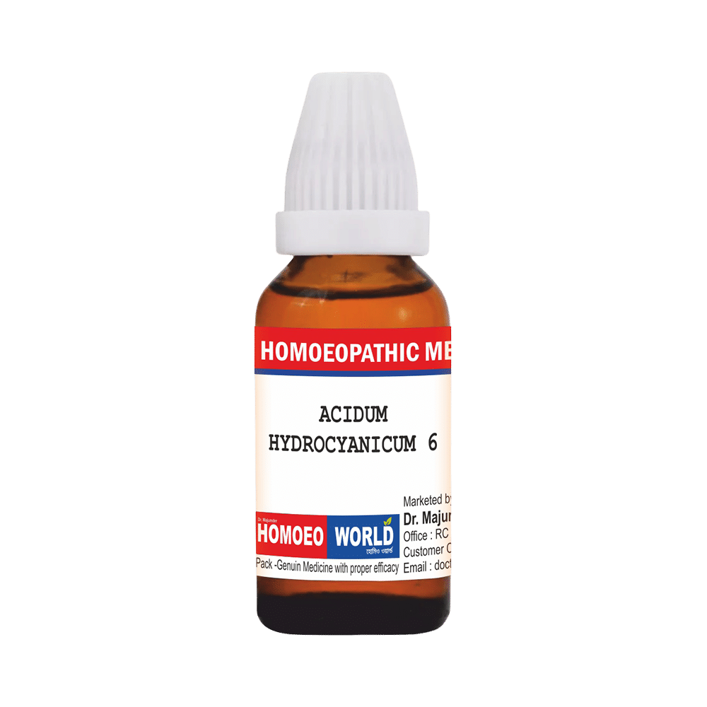 Dr. Majumder Homeo World Acidum Hydrocyanicum Dilution (30ml Each) 6 - Image 1