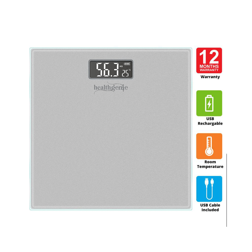Healthgenie Digital Personal Weighing Scale- HD 221 Silver - Image 2