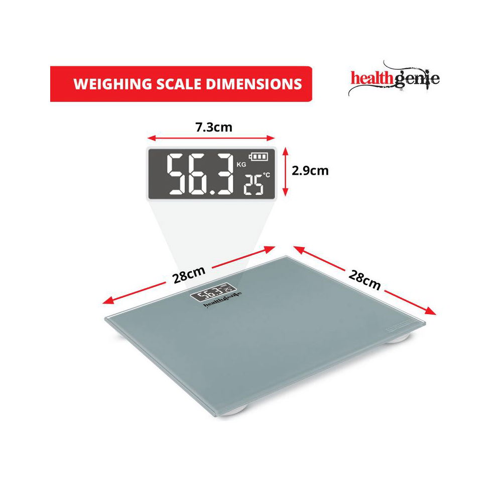 Healthgenie Digital Personal Weighing Scale- HD 221 Silver - Image 4