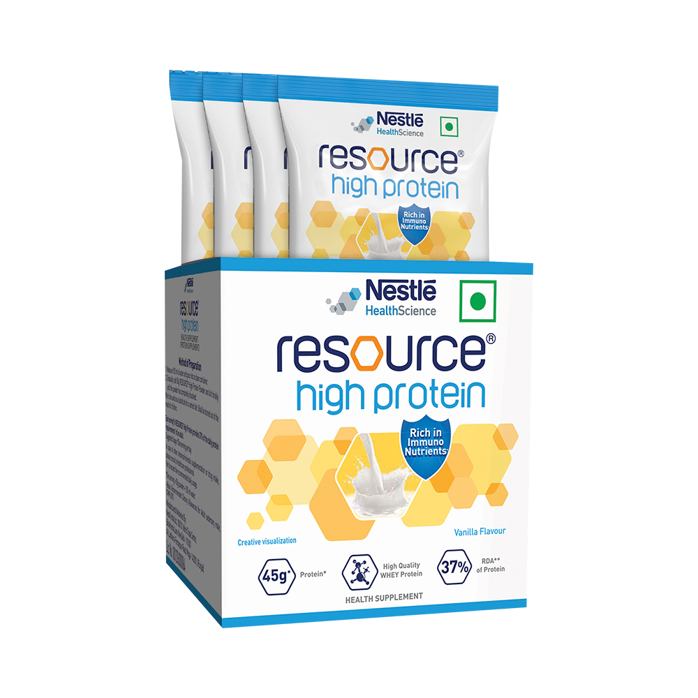 Nestle Resource High Protein Sachet (50gm Each) Vanilla - Image 5
