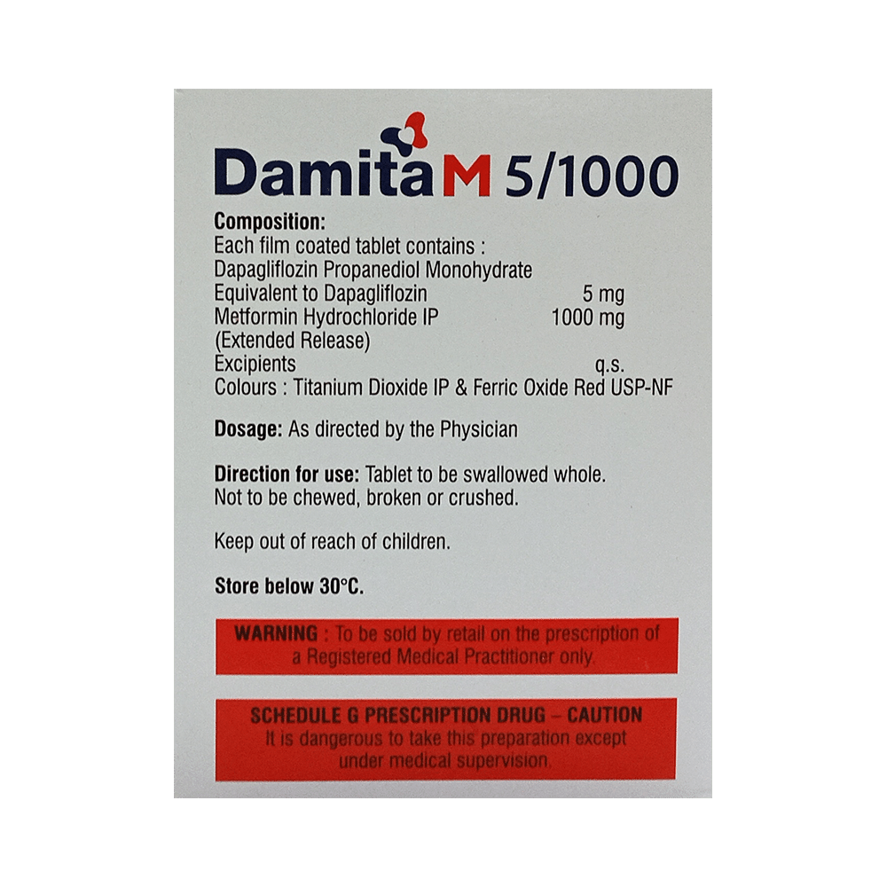 Damita M 5/1000 Tablet ER - Image 2