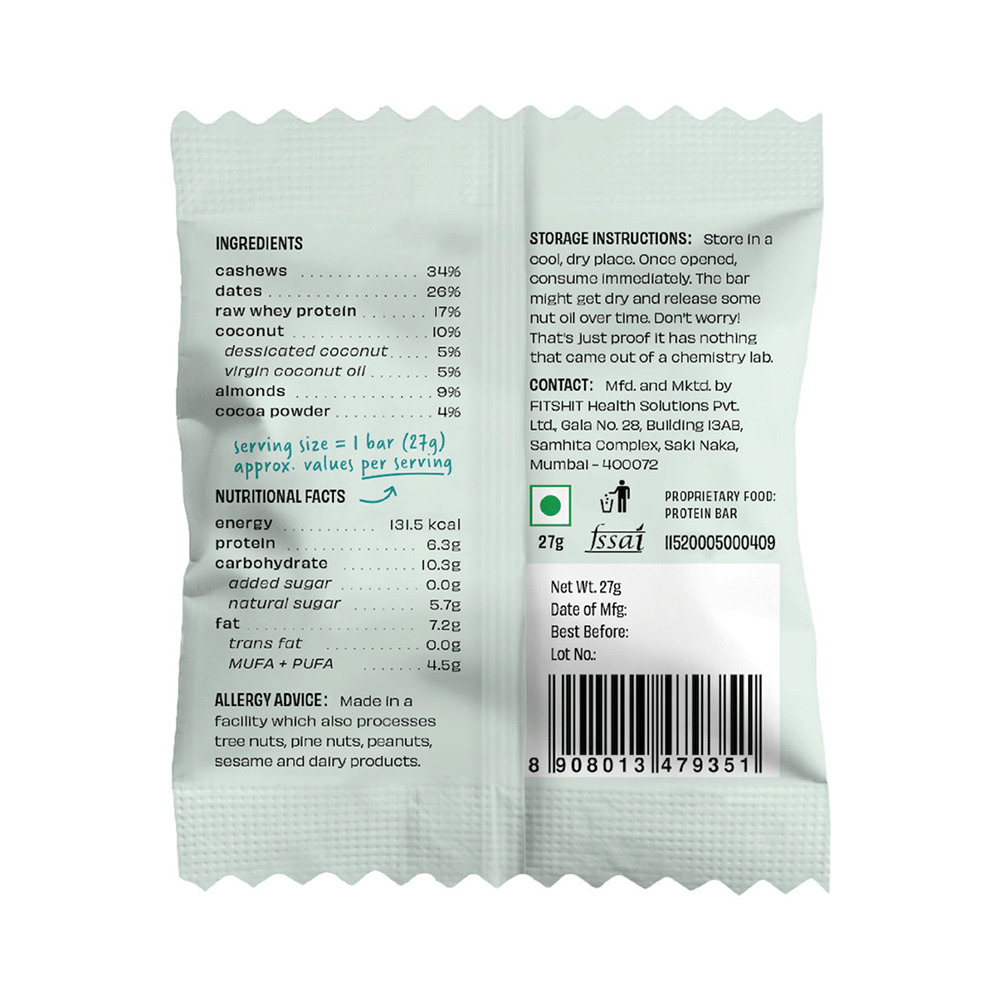 The Whole Truth Mini Protein Bar (27gm Each) | Flavour Coconut Cocoa - Image 3