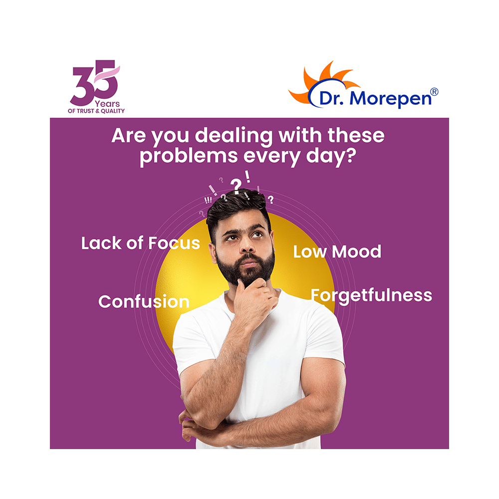 Dr. Morepen Memory Booster | With Gingko & Brahmi for Focus, Memory & Mood | Tablet - Image 3