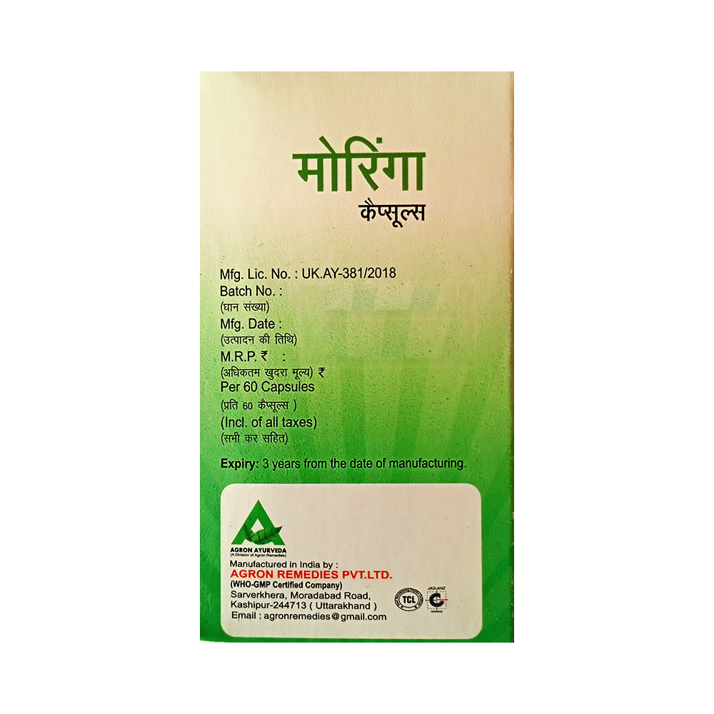 Agron Ayurveda Moringa Capsule - Image 2