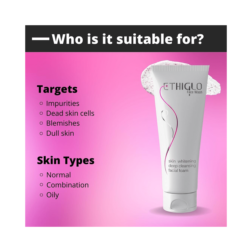 Ethiglo Face Wash | Skin Whitening & Deep Cleansing Facial Foam - Image 4