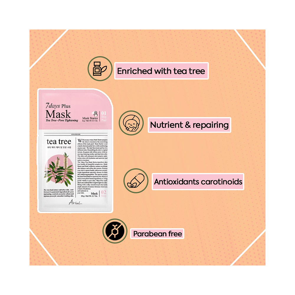 Ariul 7 Days Plus Mask (20gm Each) Tea Tree - Image 2