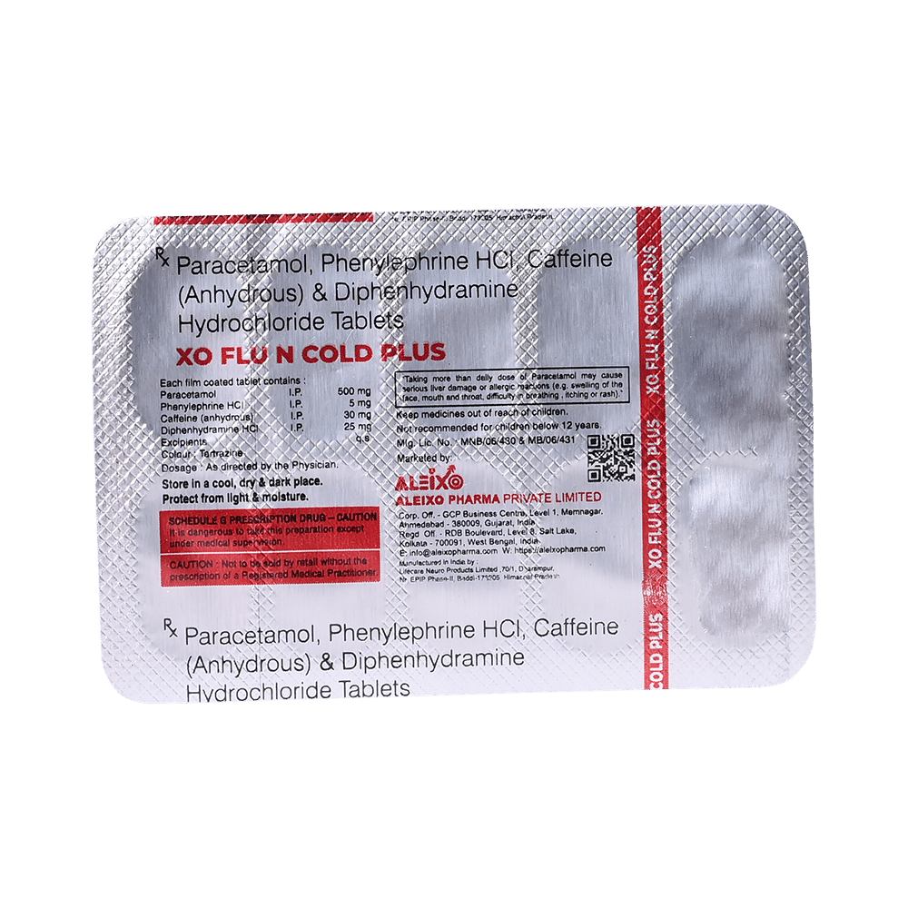 XO Flu N Cold Plus Tablet - Image 4