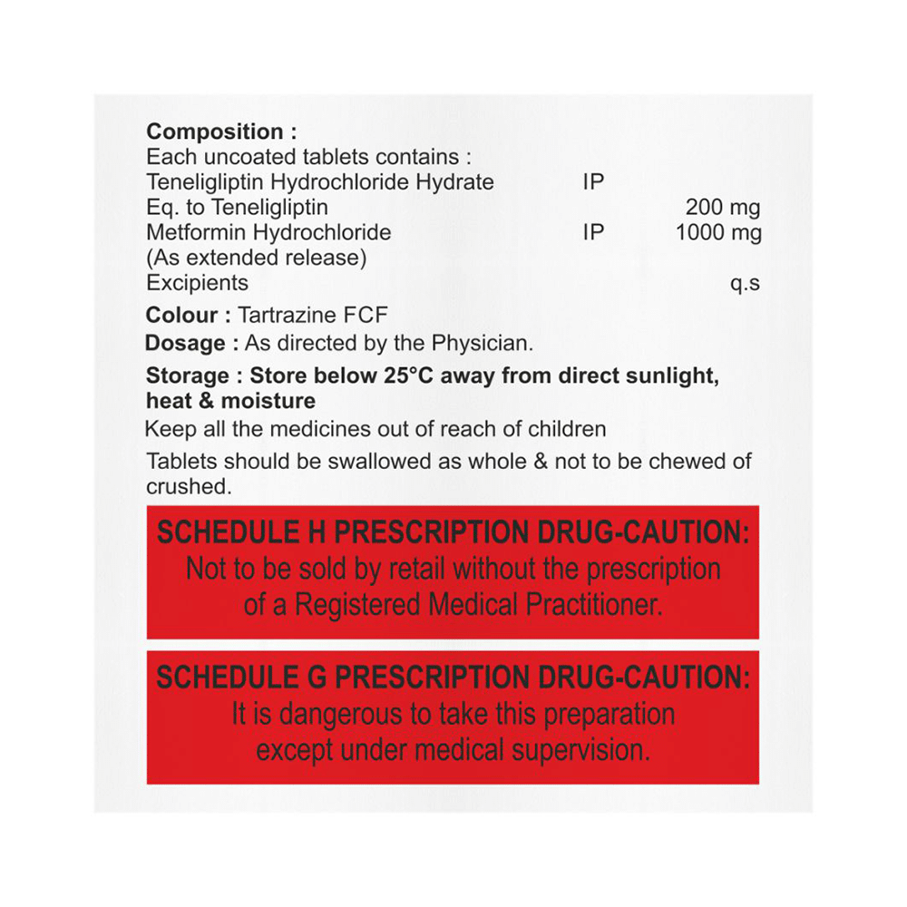 Tenlevil M Forte  1000mg/20mg Tablet - Image 2