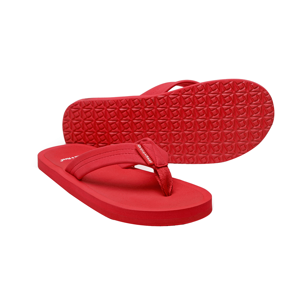 Ortho + Rest M557 Soft and Comfortable Flip Flop for Men Red 7 - Image 6