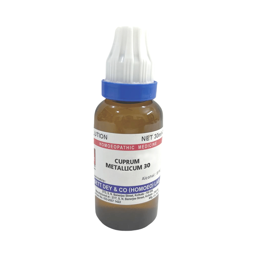 Sett Dey Cuprum Metallicum Dilution 30