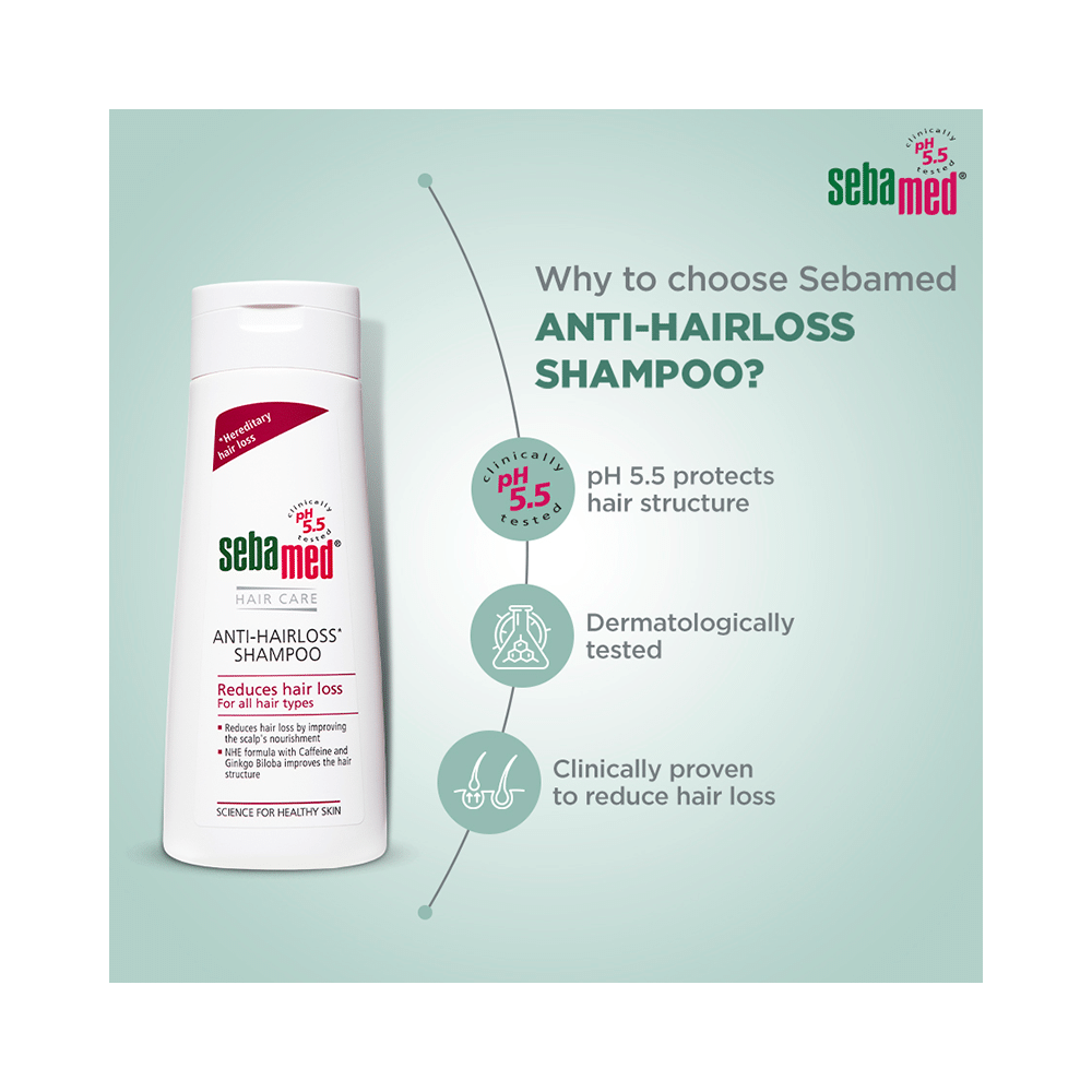 Sebamed Anti-Hairloss Shampoo with Caffeine & Ginko Biloba for Hair Care | For All Hair Types - Image 8