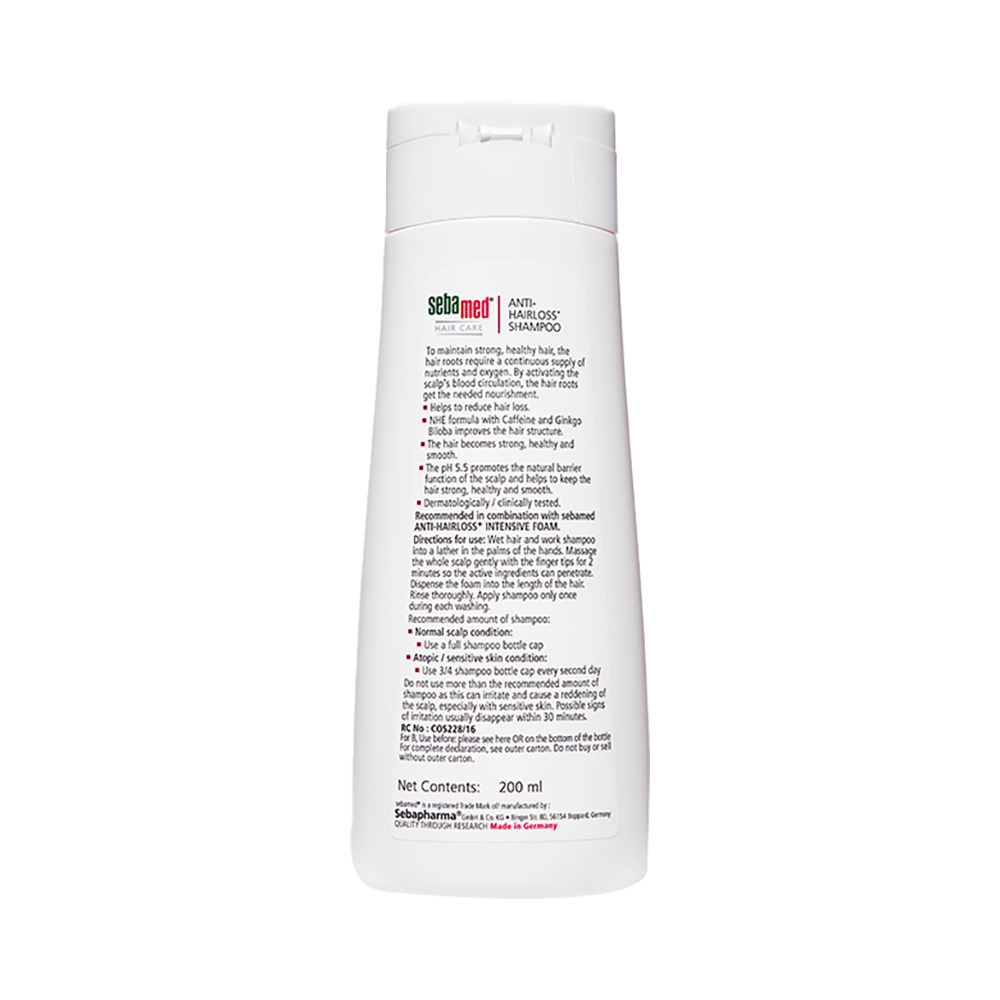 Sebamed Anti-Hairloss Shampoo with Caffeine & Ginko Biloba for Hair Care | For All Hair Types - Image 2