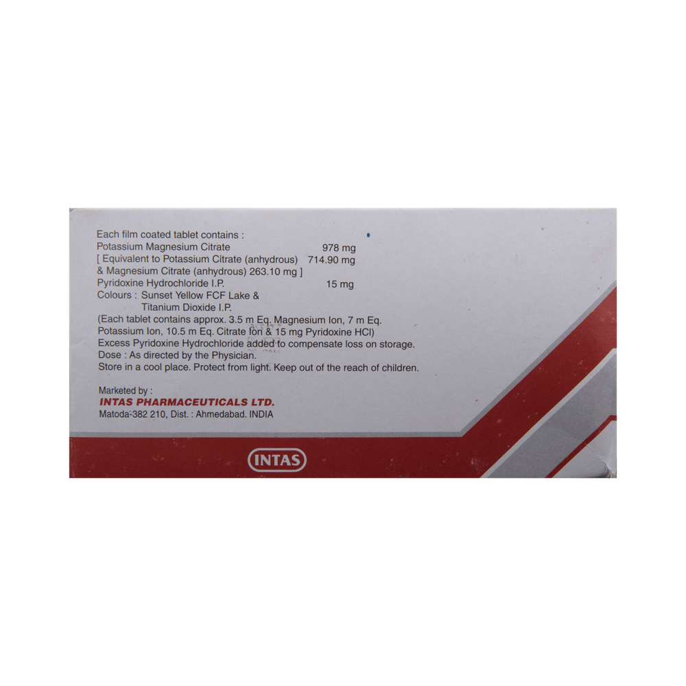 Potrate-MB6 Tablet with Potassium Magnesium Citrate & Vitamin B6 - Image 3