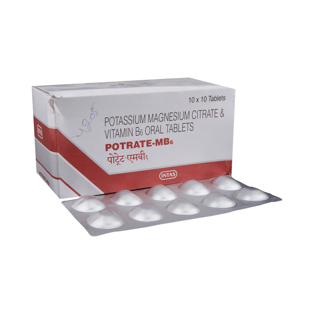 Potrate-MB6 Tablet with Potassium Magnesium Citrate & Vitamin B6 - Image 1