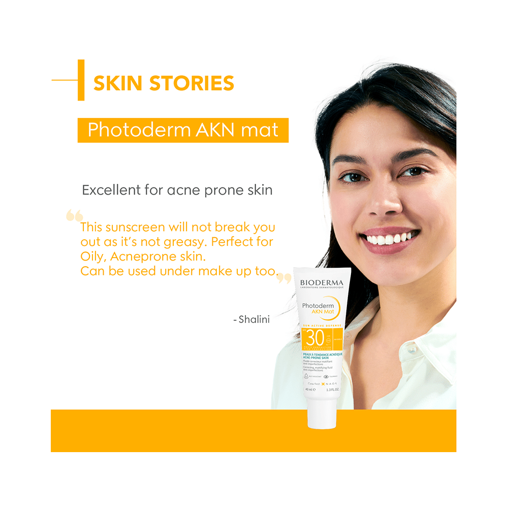Bioderma Photoderm AKN Mat Sunscreen SPF 30 PA++++ | For Acne Prone Skin - Image 5