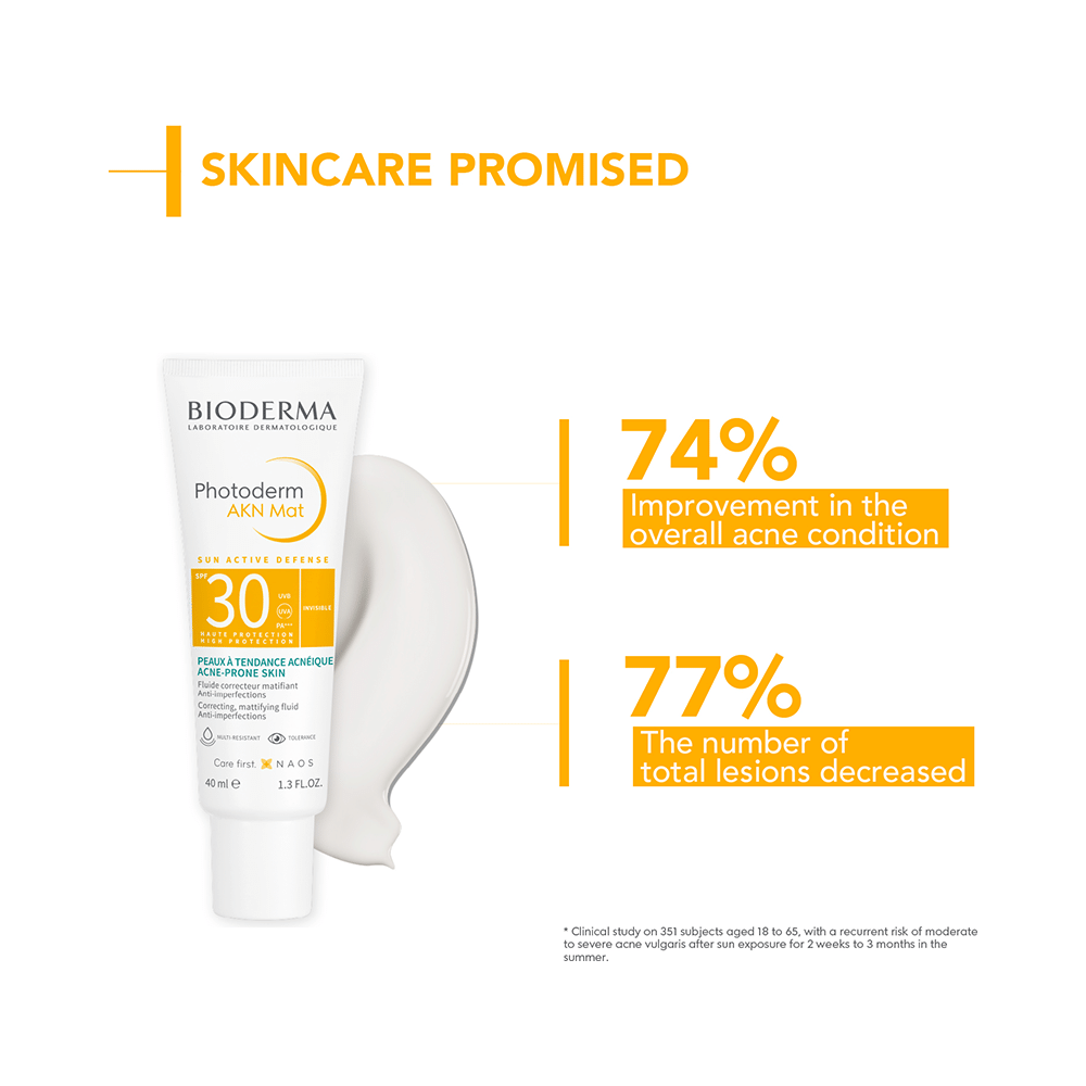 Bioderma Photoderm AKN Mat Sunscreen SPF 30 PA++++ | For Acne Prone Skin - Image 6