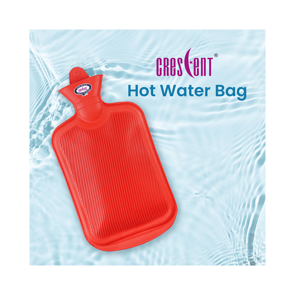 Crescent Non-Electric Rubber Hot Water Bag Red - Image 3