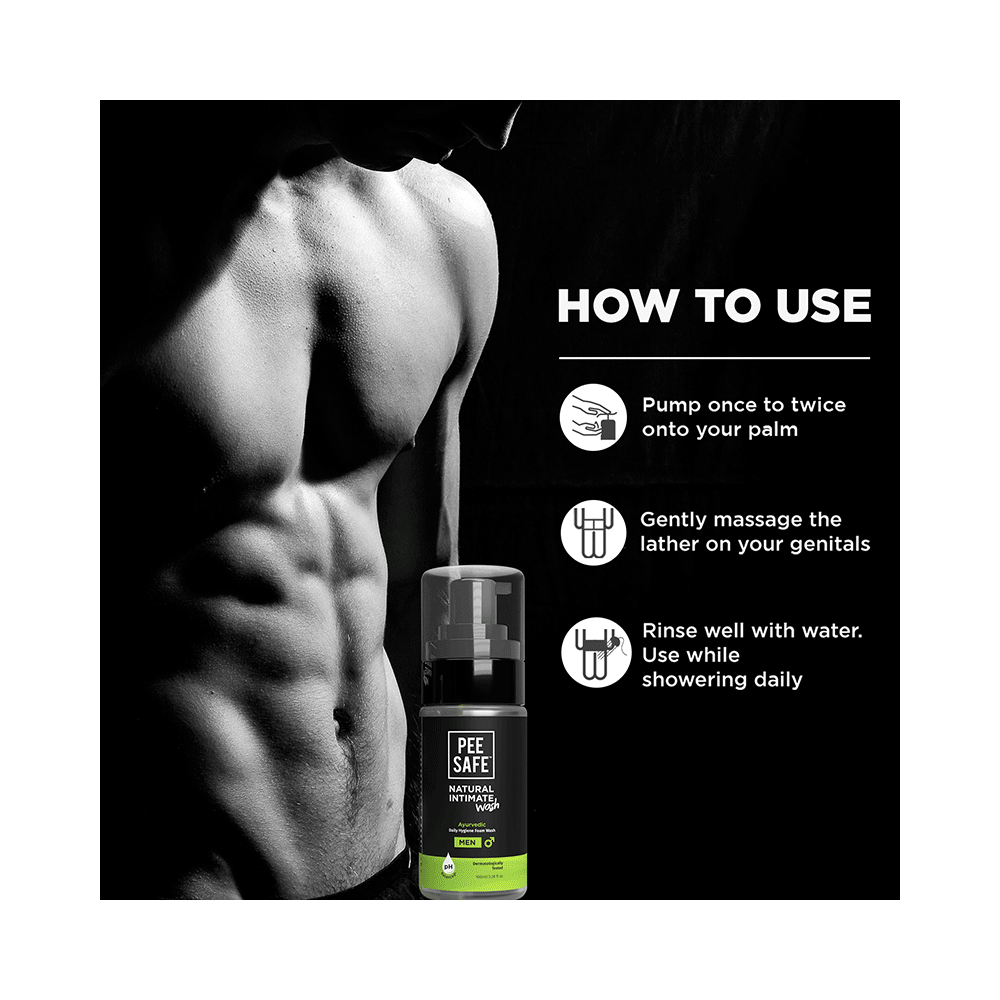 Pee Safe Natural Ayurvedic Intimate Foam Wash for Men | Paraben & Sulphate-Free - Image 8