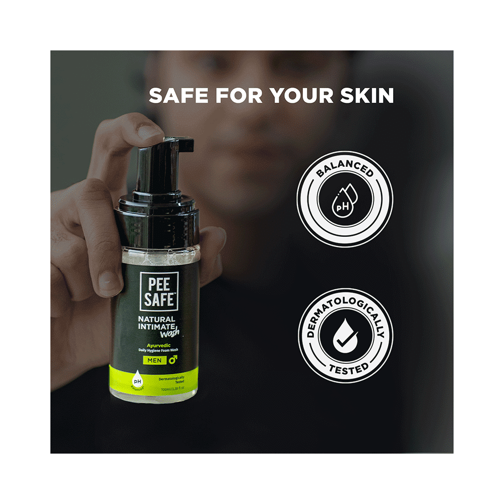 Pee Safe Natural Ayurvedic Intimate Foam Wash for Men | Paraben & Sulphate-Free - Image 4