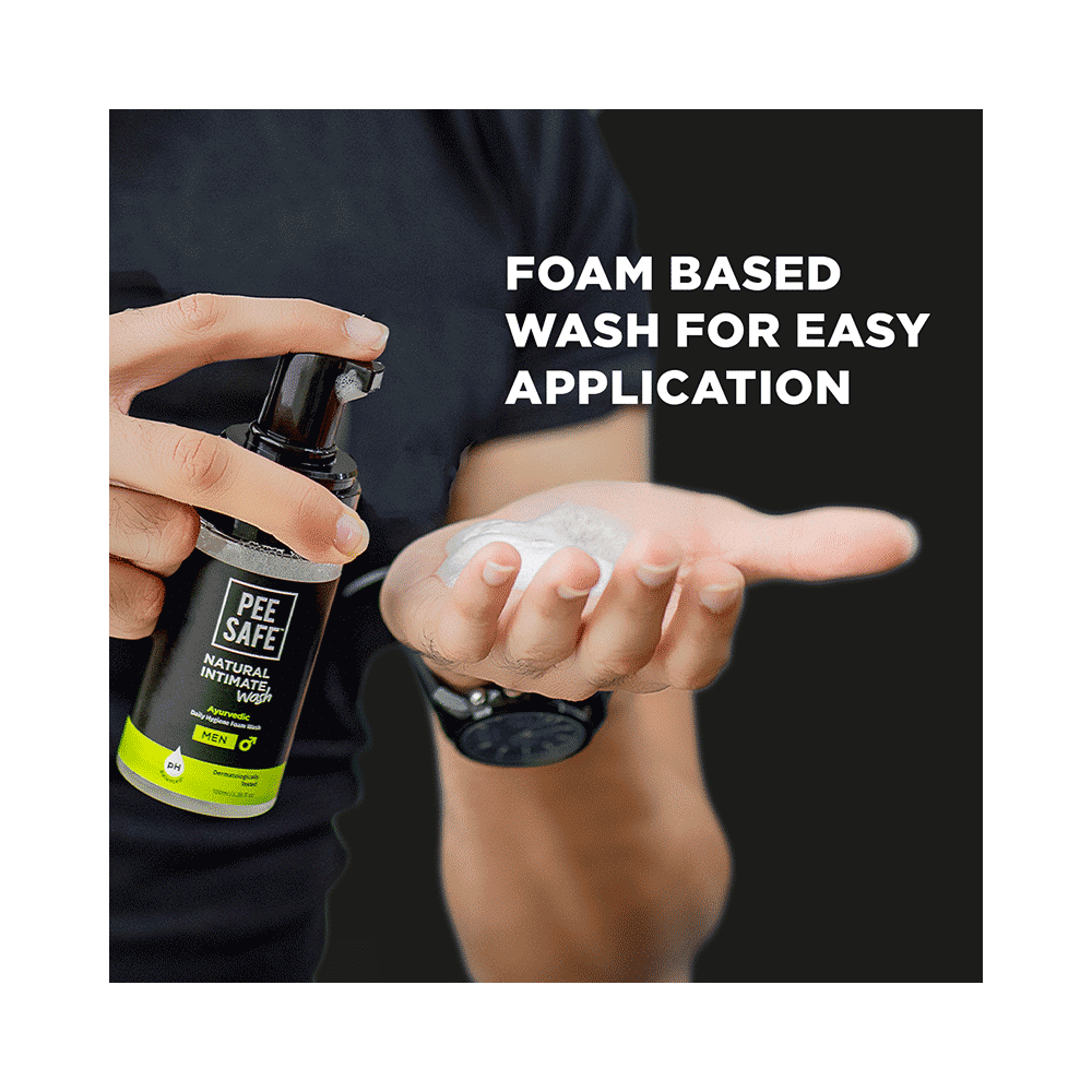 Pee Safe Natural Ayurvedic Intimate Foam Wash for Men | Paraben & Sulphate-Free - Image 3