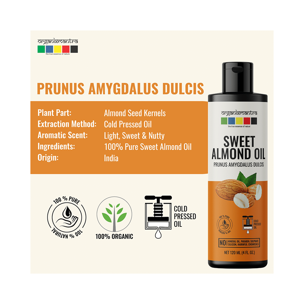 Organix Mantra Sweet Almond Oil (120ml Each) - Image 7